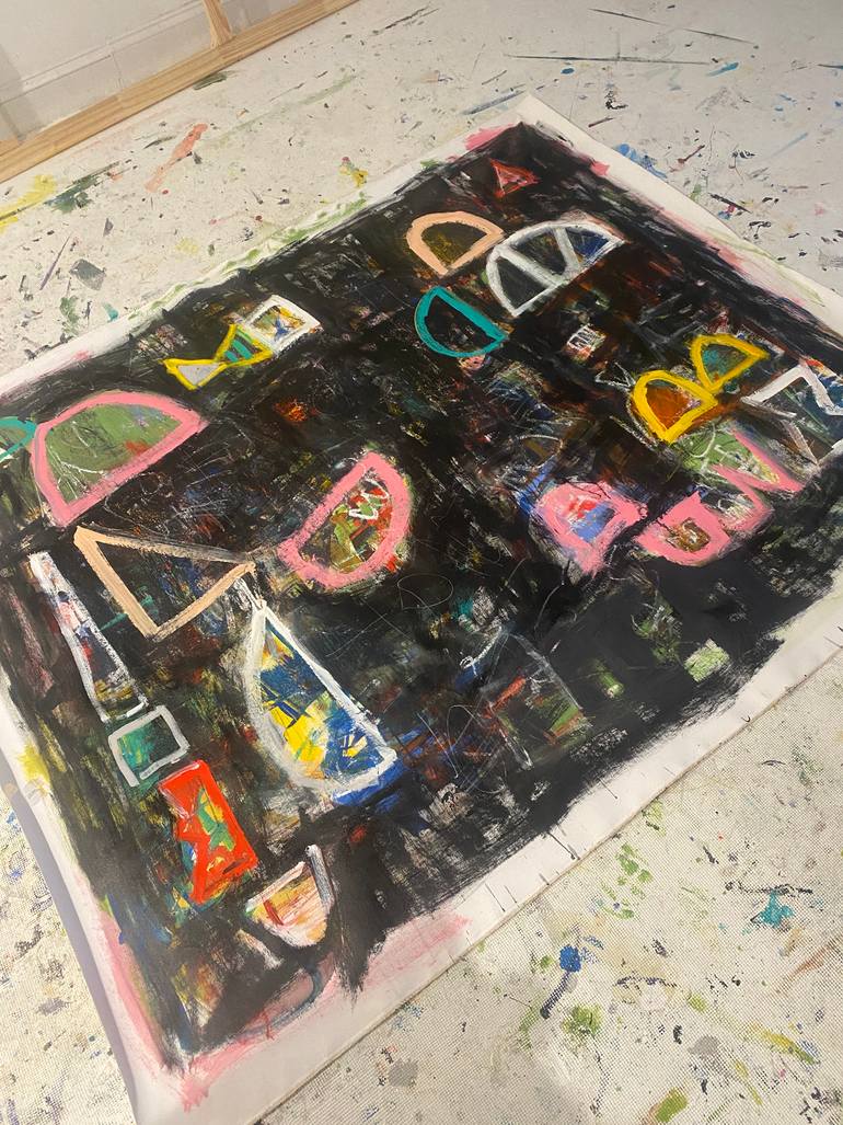 Original Abstract Expressionism Abstract Painting by Sarah Trundle
