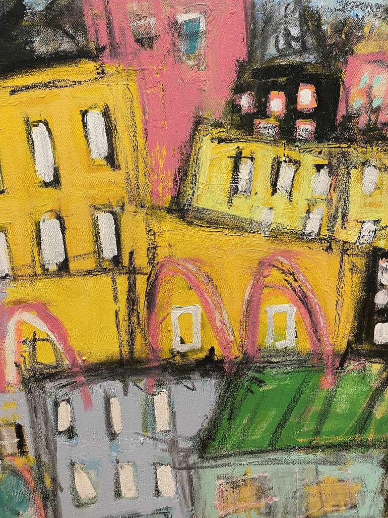 Original Abstract Cities Painting by Sarah Trundle