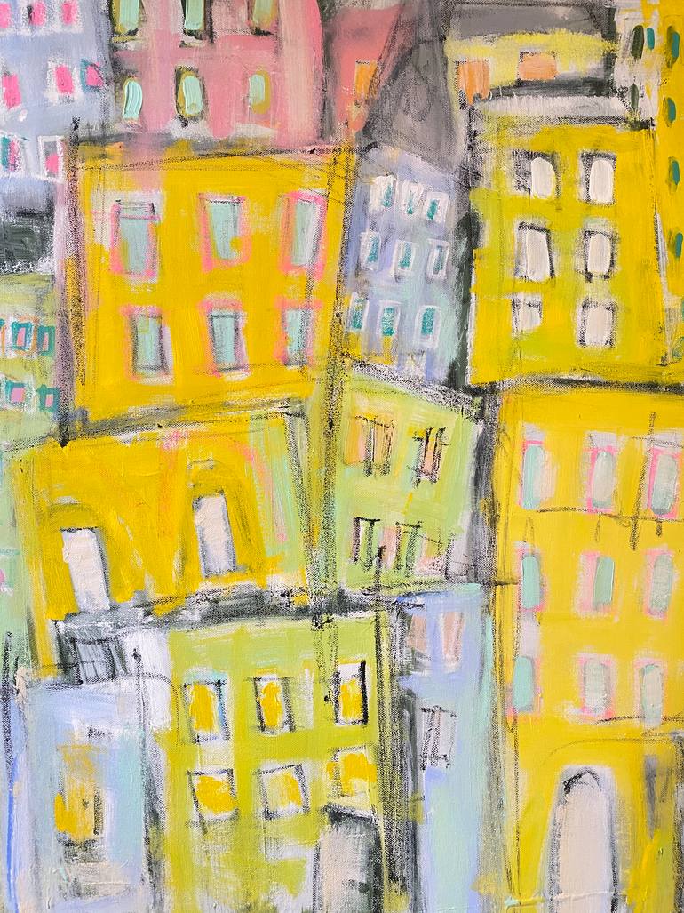 Original Abstract Cities Painting by Sarah Trundle