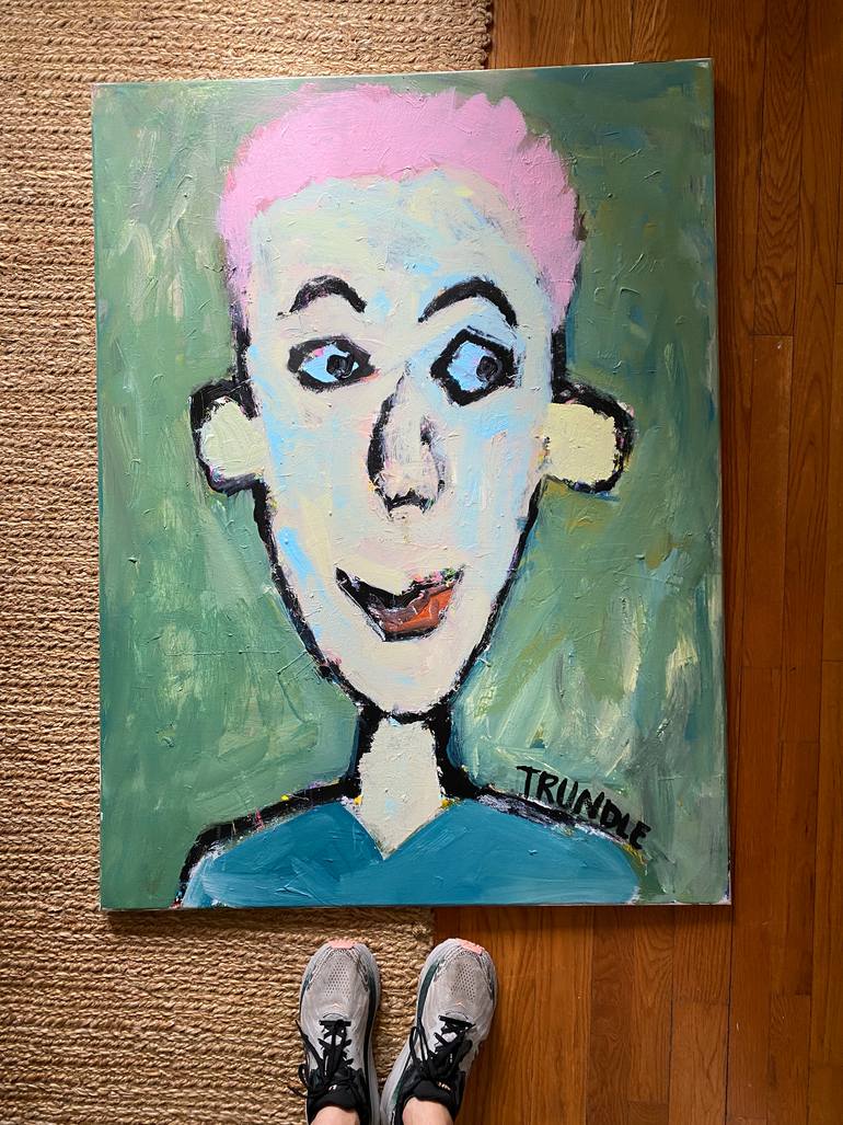Original Abstract People Painting by Sarah Trundle