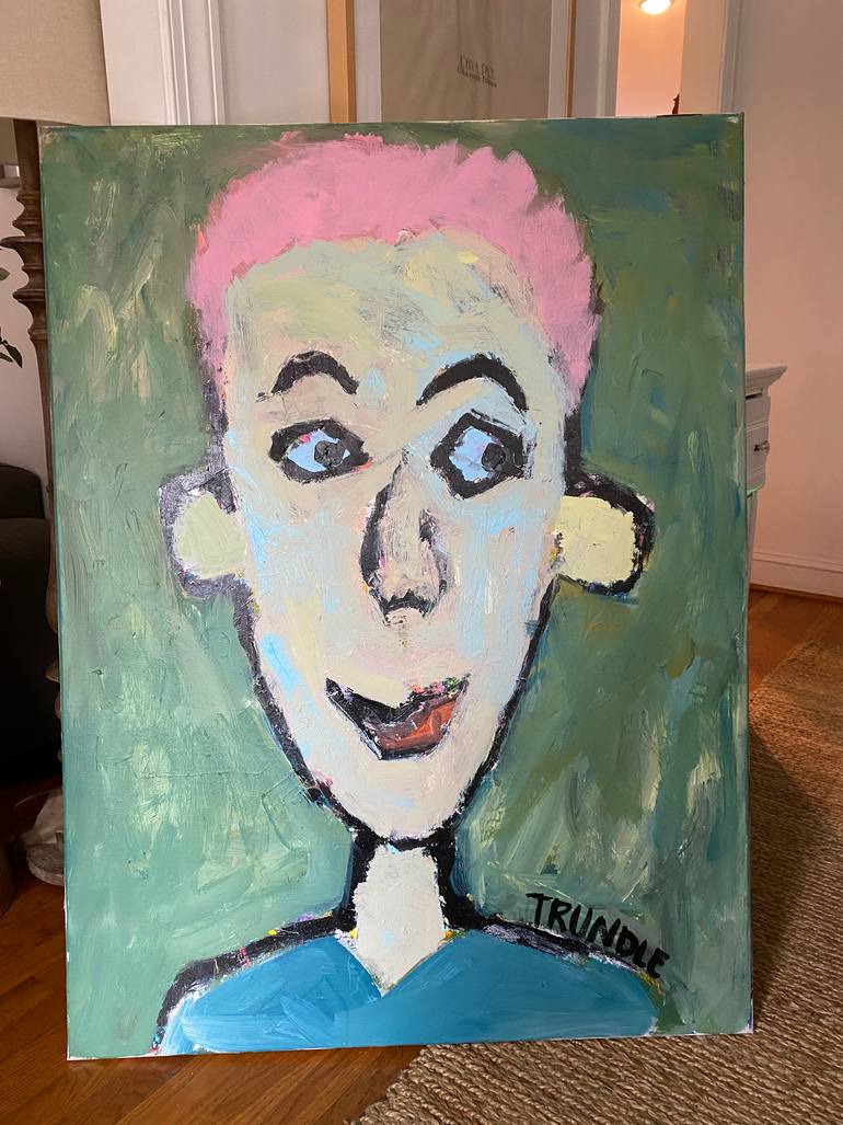 Original Abstract People Painting by Sarah Trundle
