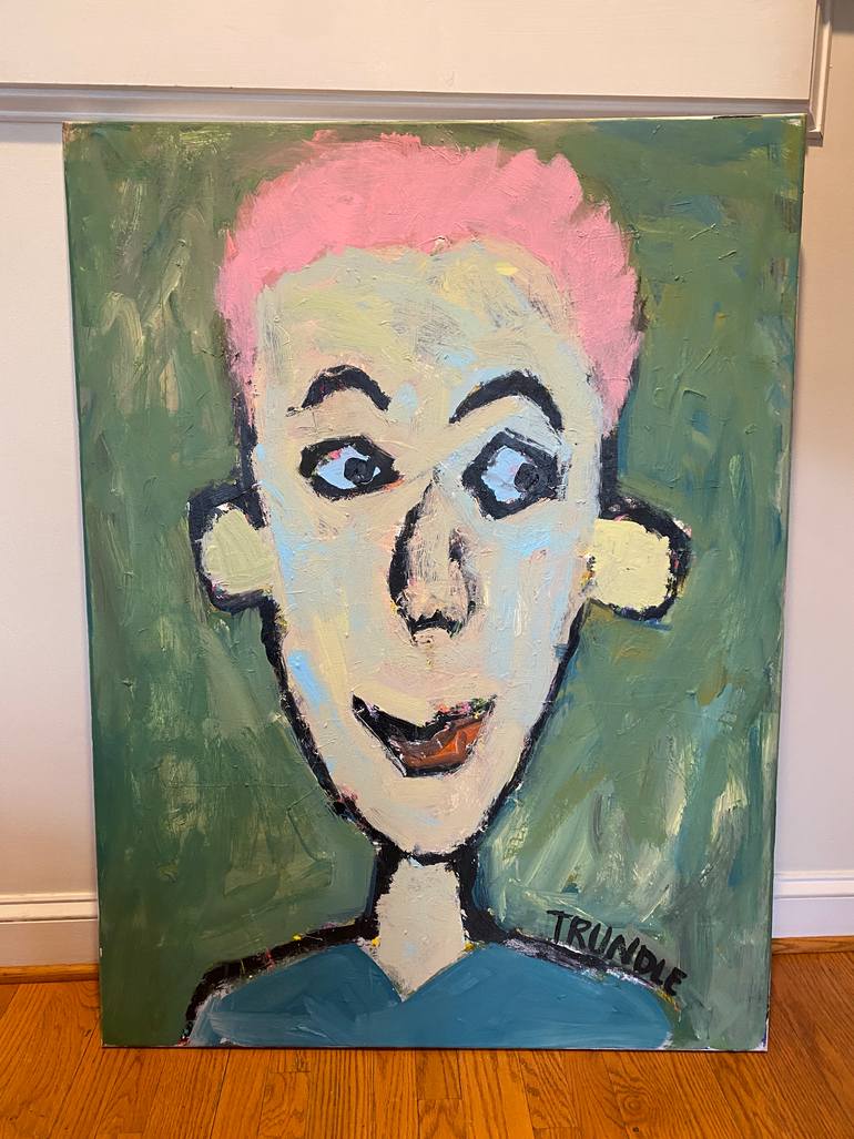 Original Abstract People Painting by Sarah Trundle