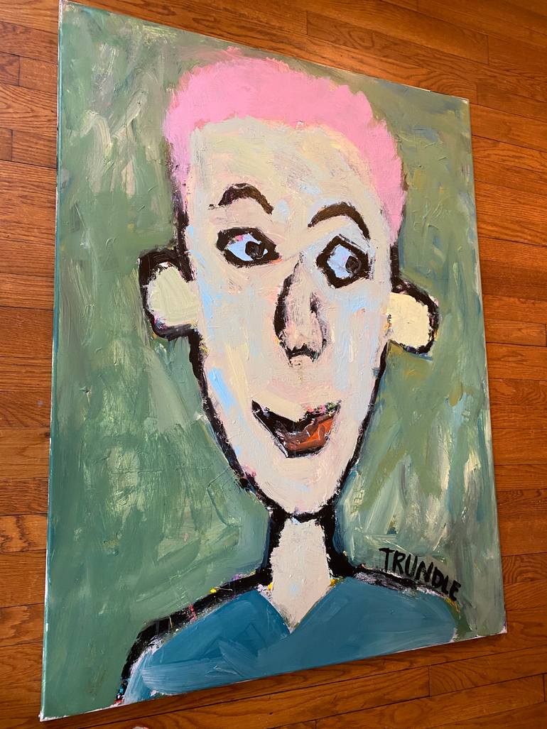 Original Abstract People Painting by Sarah Trundle