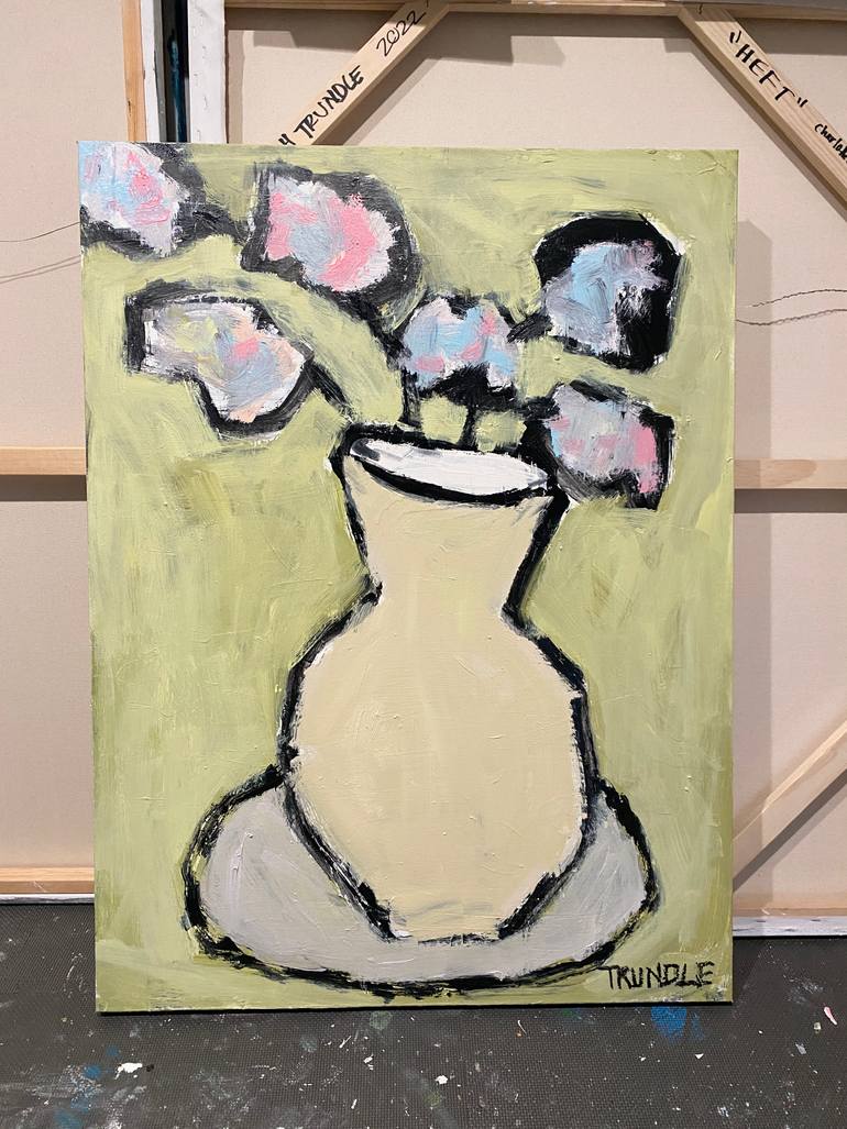 Original Abstract Floral Painting by Sarah Trundle