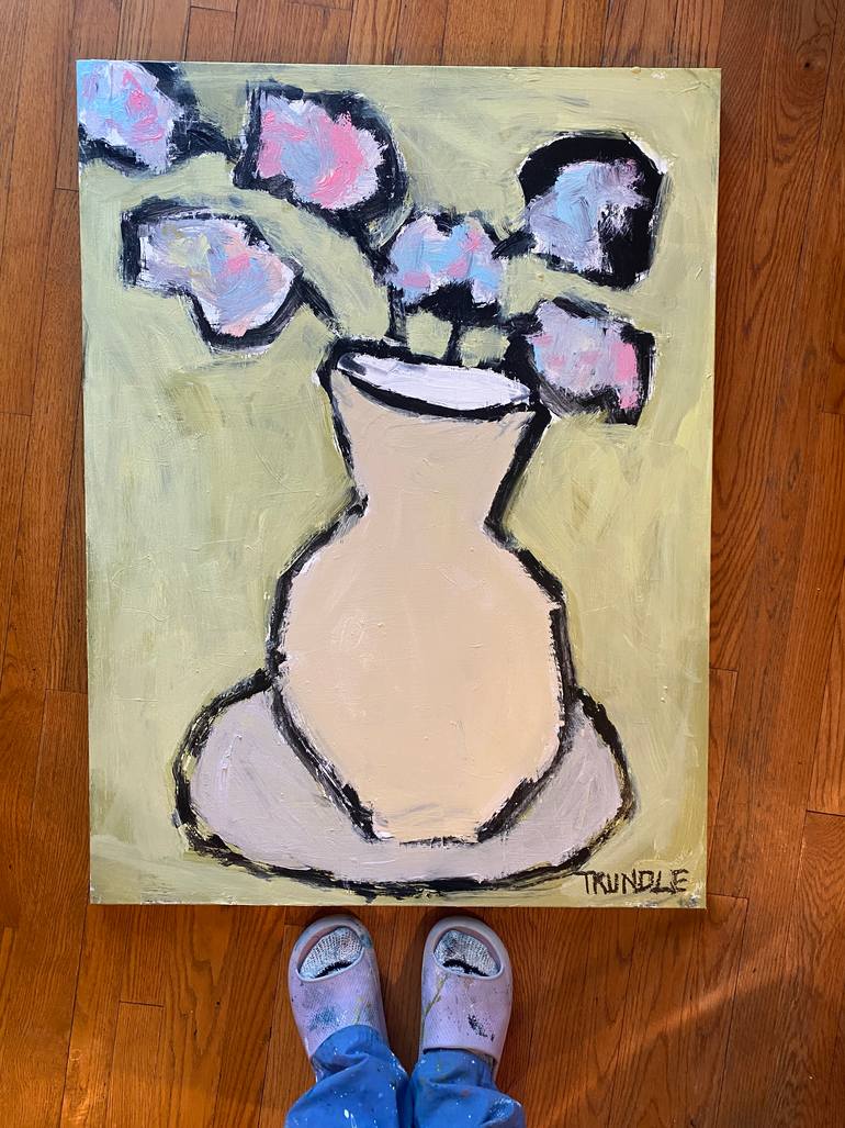 Original Abstract Floral Painting by Sarah Trundle