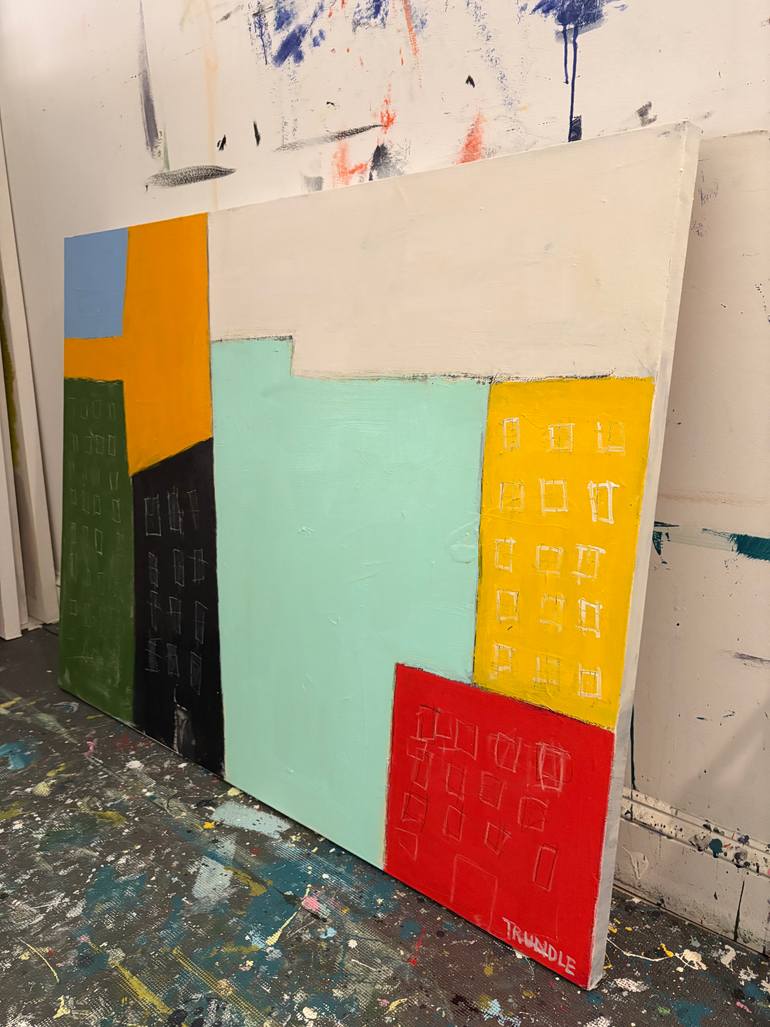 Original Abstract Cities Painting by Sarah Trundle