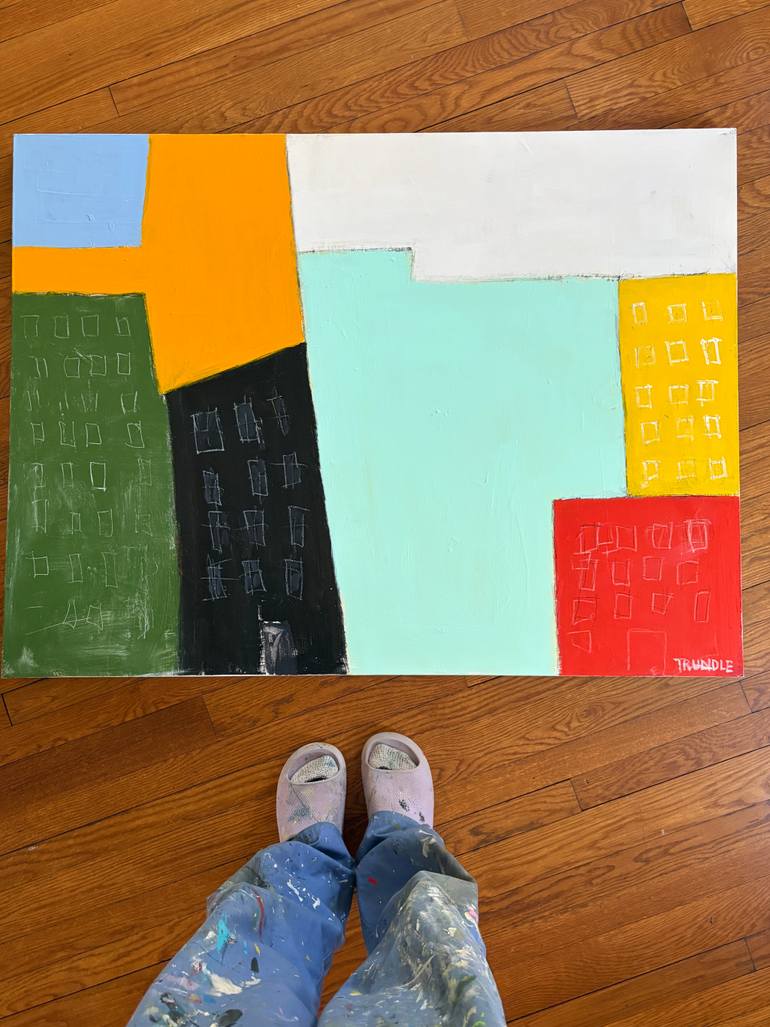 Original Abstract Cities Painting by Sarah Trundle