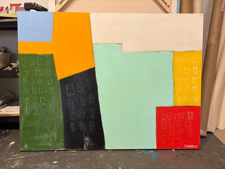 Original Abstract Cities Painting by Sarah Trundle