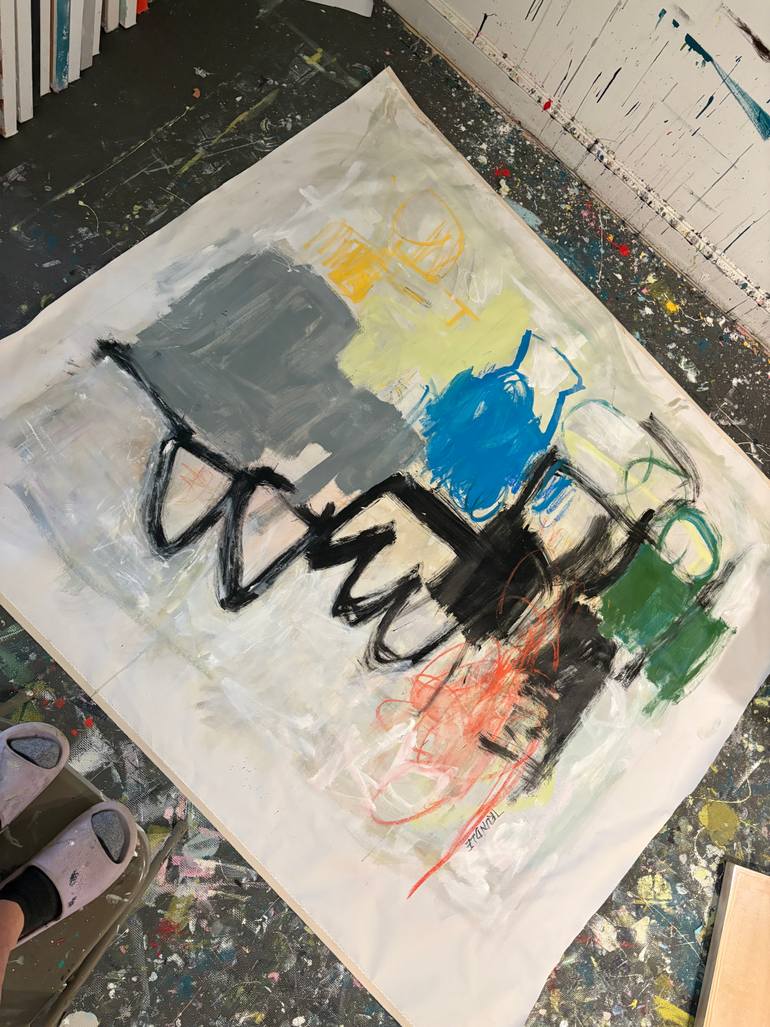 Original Abstract Expressionism Abstract Painting by Sarah Trundle