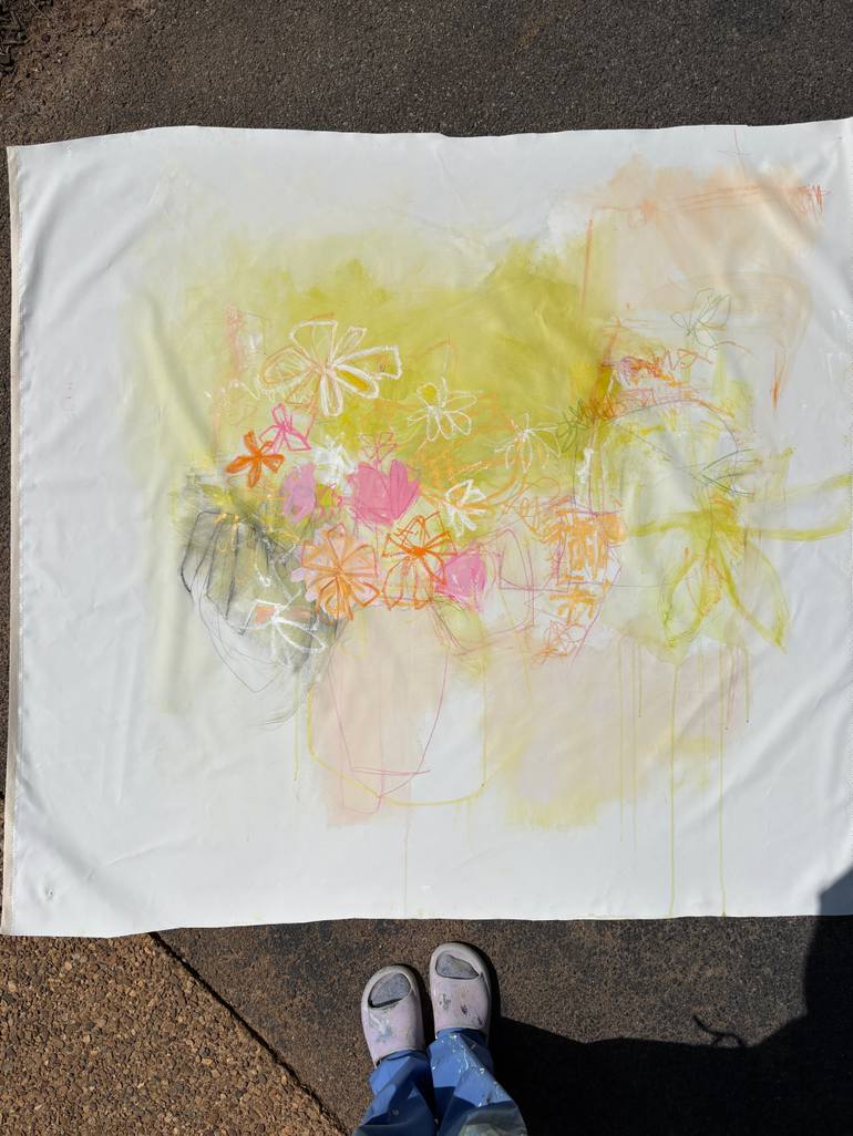 Original Abstract Floral Painting by Sarah Trundle