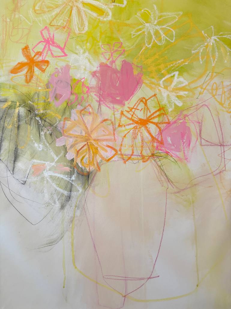 Original Abstract Floral Painting by Sarah Trundle