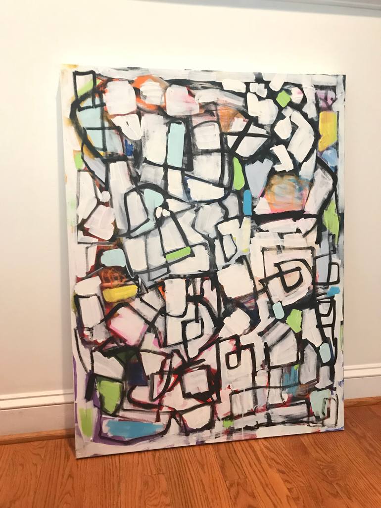 Original Abstract Expressionism Abstract Painting by Sarah Trundle