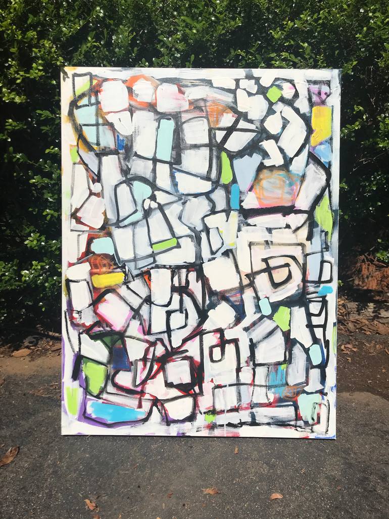 Original Abstract Expressionism Abstract Painting by Sarah Trundle
