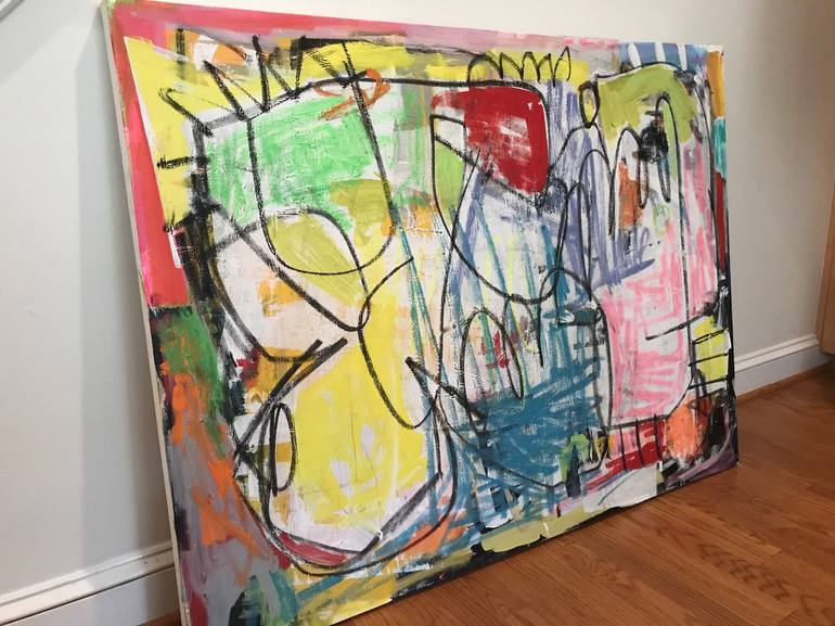 Original Abstract Expressionism Abstract Painting by Sarah Trundle