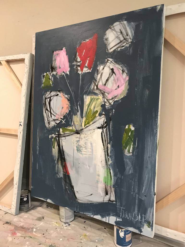 Original Abstract Floral Painting by Sarah Trundle