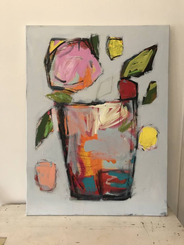 Original Abstract Floral Painting by Sarah Trundle