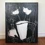 Simple lines and shapes on thick gallery wrapped canvas create a moody, and minimalist interior-scape. Edges (will be) painted black, back wired, ready to hang. Please see additional images