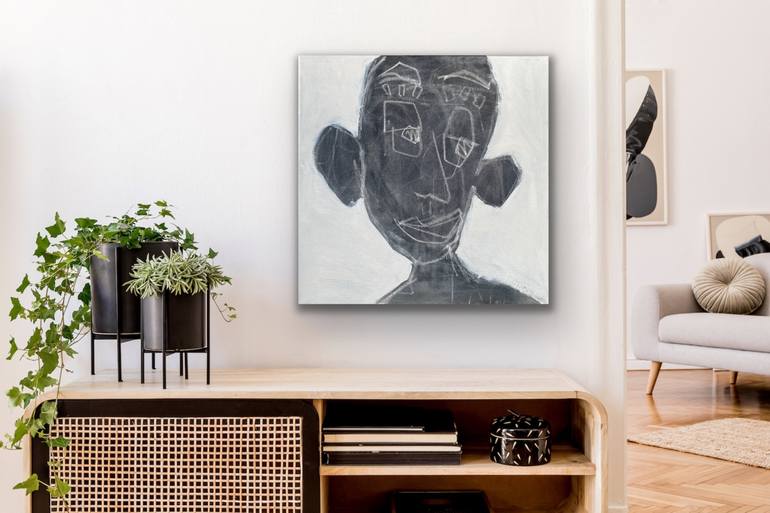 Original Abstract Portrait Painting by Sarah Trundle