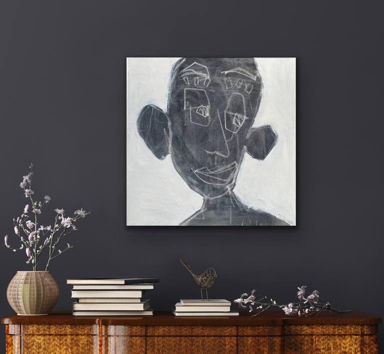 Original Abstract Portrait Painting by Sarah Trundle
