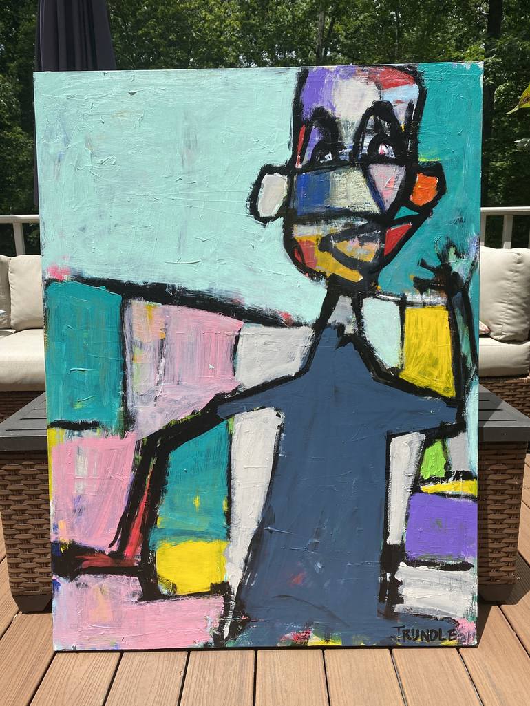 Original Abstract People Painting by Sarah Trundle