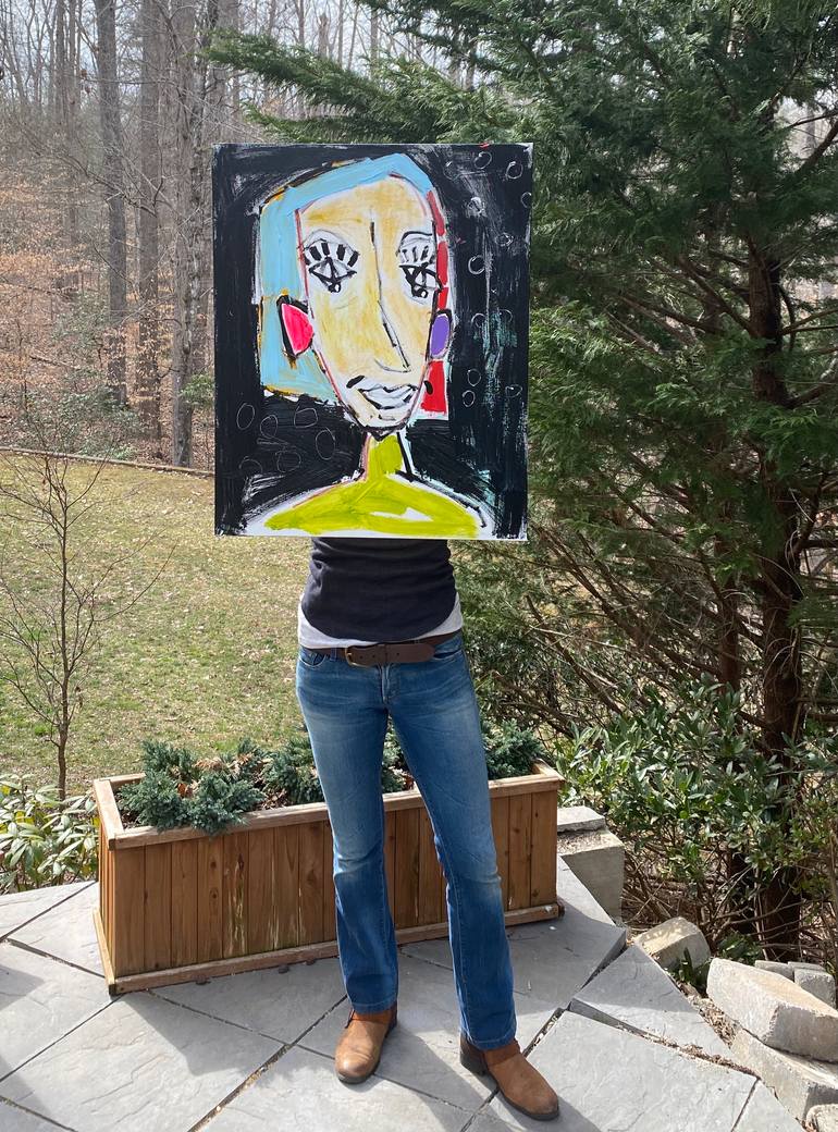 Original Abstract People Painting by Sarah Trundle