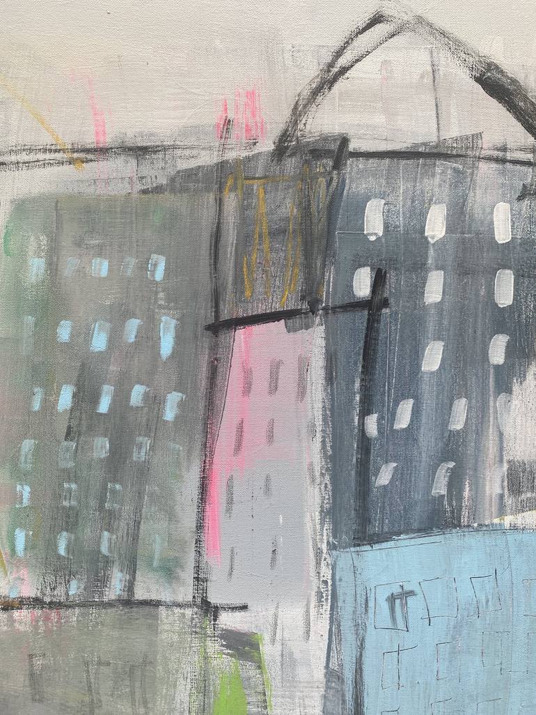 Original Abstract Cities Painting by Sarah Trundle