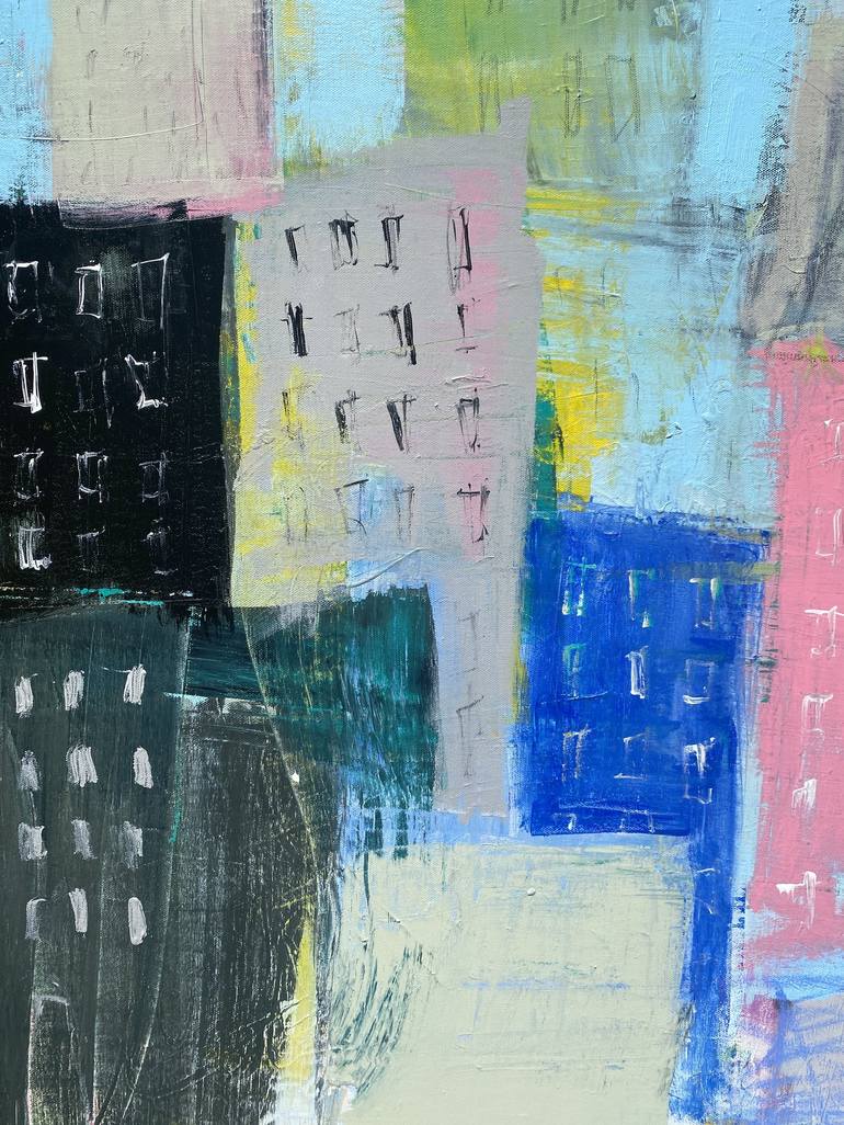 Original Abstract Cities Painting by Sarah Trundle