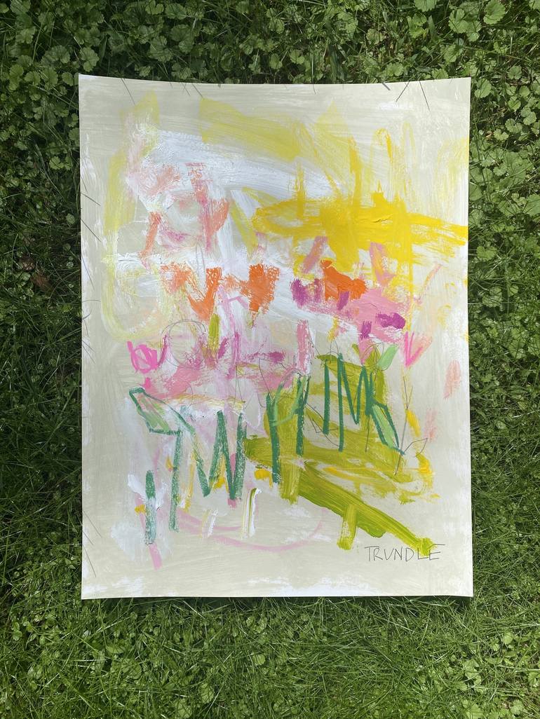 Original Abstract Floral Painting by Sarah Trundle