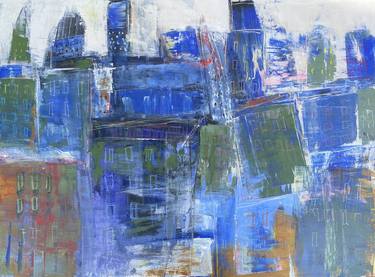 Original Abstract Cities Paintings by Sarah Trundle
