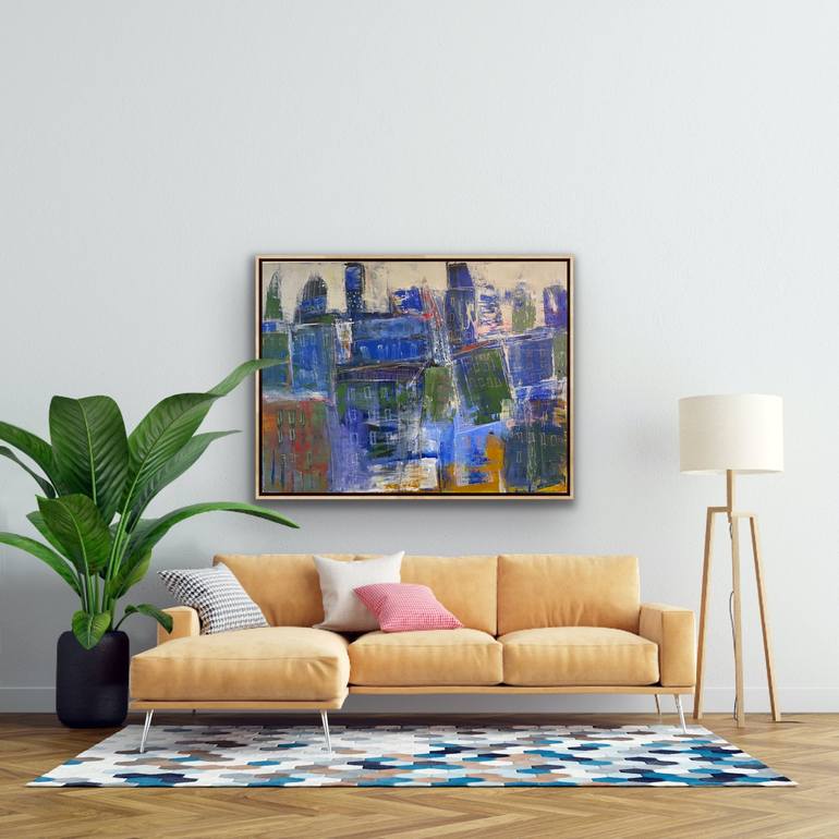 Original Abstract Cities Painting by Sarah Trundle
