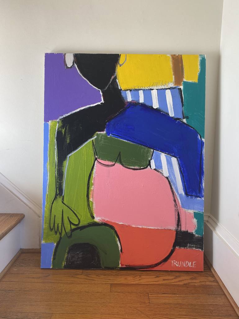 Original Abstract People Painting by Sarah Trundle