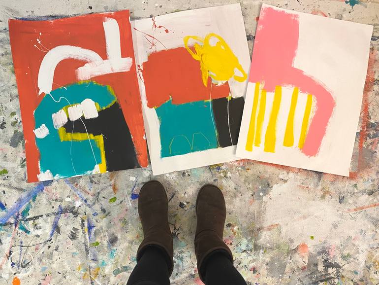 Original Abstract Expressionism Abstract Painting by Sarah Trundle