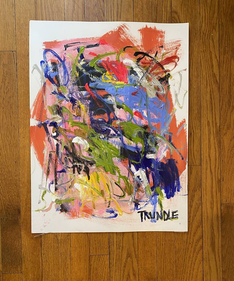 Original Abstract Expressionism Abstract Painting by Sarah Trundle