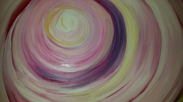 Pink Swirl Painting By Robin Cowles | Saatchi Art