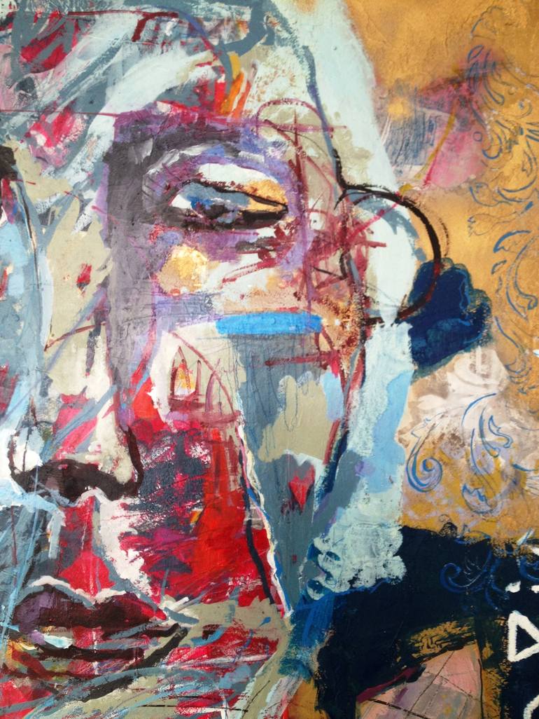 Original Expressionism Men Painting by RENATA KACOVA