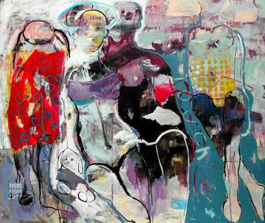 Print of Expressionism Family Paintings by RENATA KACOVA