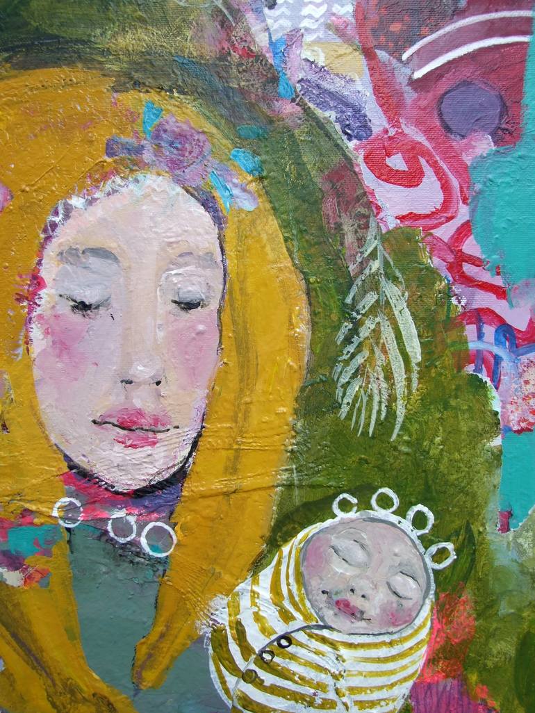 Original Fine Art Women Painting by RENATA KACOVA