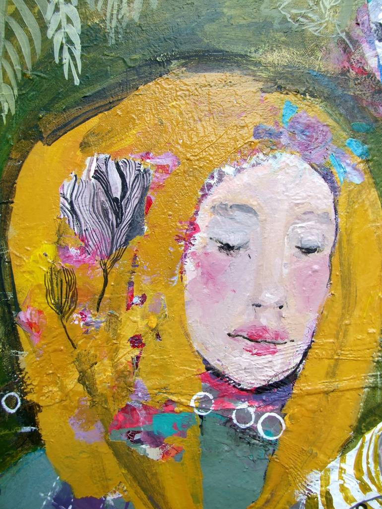 Original Fine Art Women Painting by RENATA KACOVA