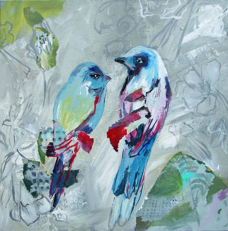 BIRDS 2 Painting by RENATA KACOVA | Saatchi Art