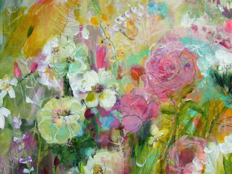 Original Fine Art Floral Painting by RENATA KACOVA