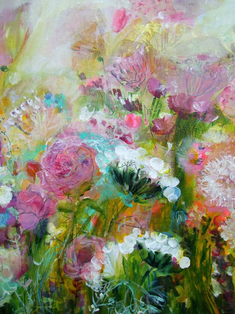 Original Fine Art Floral Painting by RENATA KACOVA