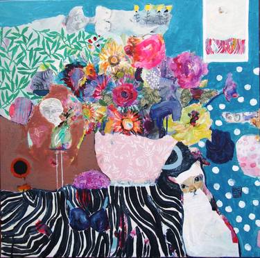 Original Modern Floral Painting by Renata Kacova