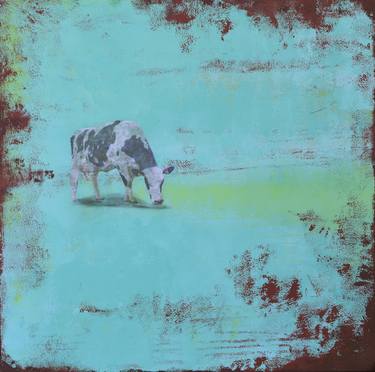 Print of Abstract Expressionism Cows Paintings by April Aldrich