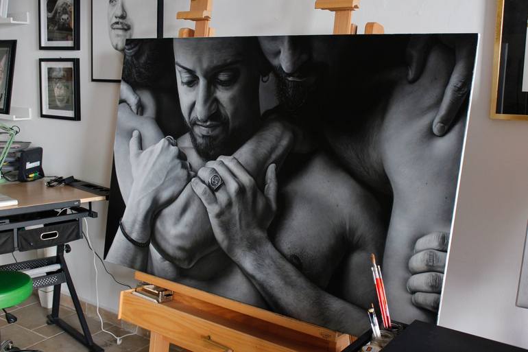 Original Men Painting by Alessandra Pagliuca