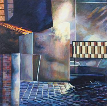 Original Abstract Architecture Paintings by Mary Burke