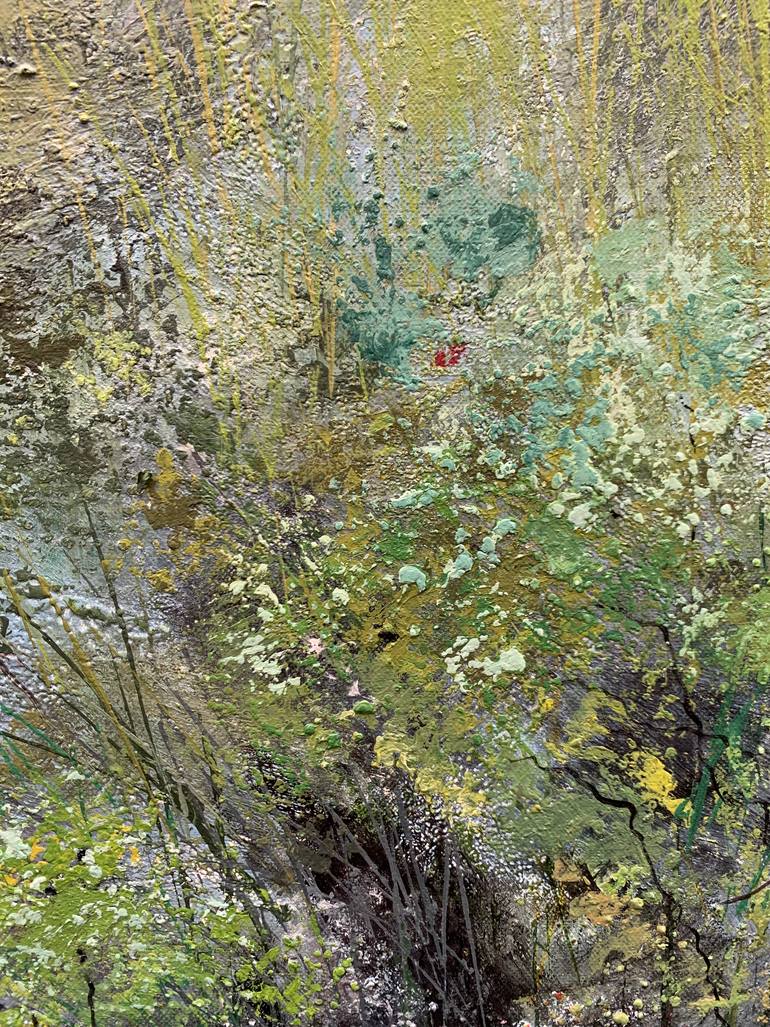 Original Abstract Garden Painting by Sabine Dhavernas
