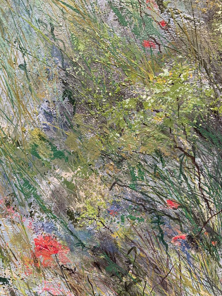 Original Abstract Garden Painting by Sabine Dhavernas