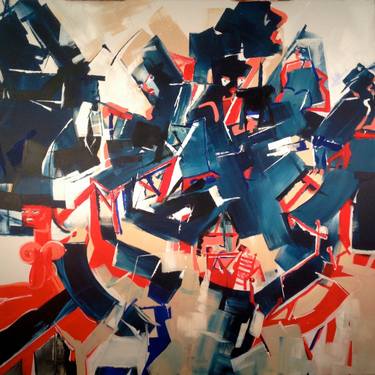Original Abstract Expressionism Abstract Paintings by Ronnie Olabarrieta