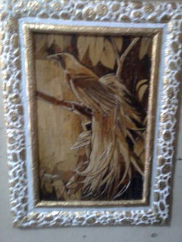 Unique painting (bird of paradise typical bird of Papua) - Limited Edition 1 of 1 thumb