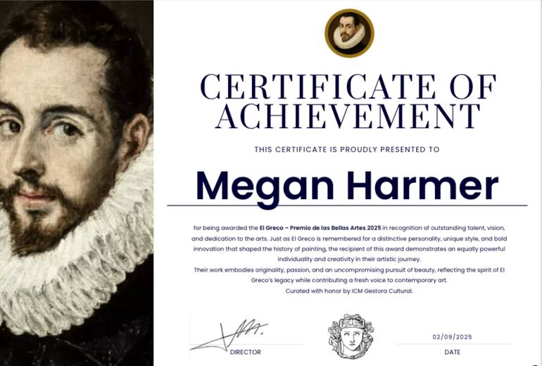 Original Abstract Boat Painting by Megan Harmer